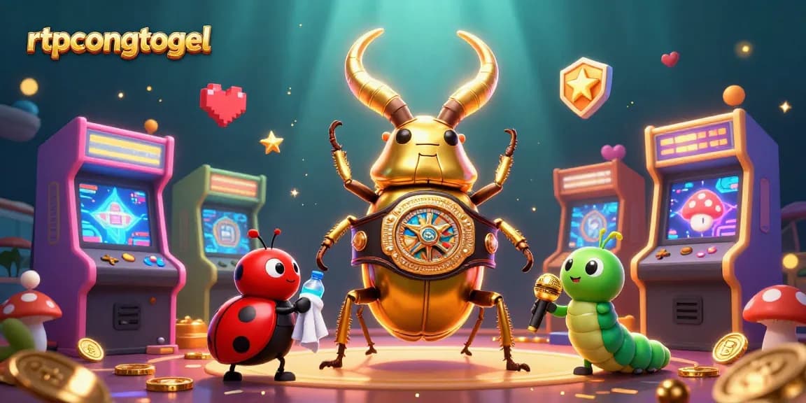 Engage with rtpcongtogel in a vibrant 3D casino scene featuring colorful elements and dynamic characters.