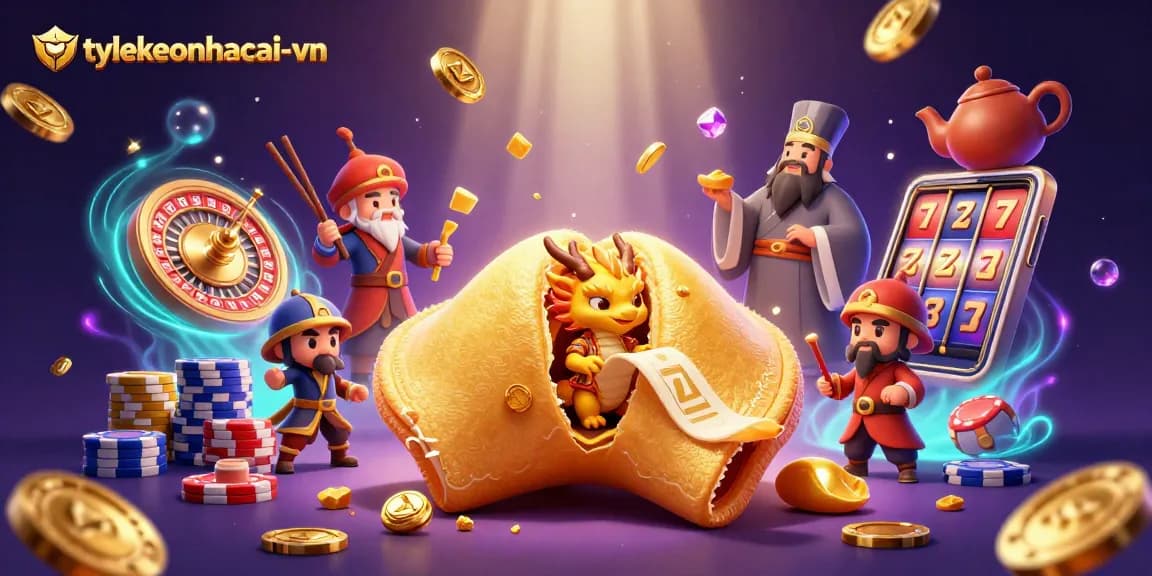 Experience thrilling wins with tylekeonhacai-vn in this vibrant casino scene featuring fortune elements and dynamic gameplay.