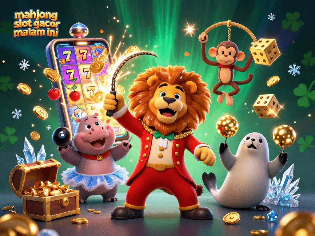 Spin the mahjong slot gacor malam ini with festive casino characters and dazzling effects.