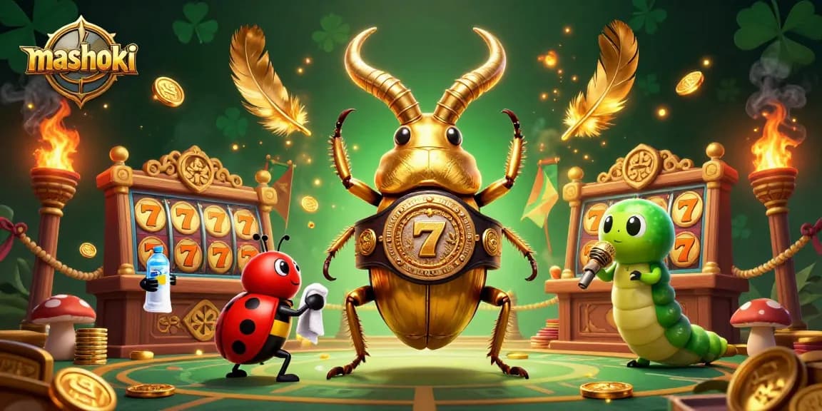 Experience high-stakes excitement with mashoki's vibrant casino showdown featuring lucky 7s and golden tokens.