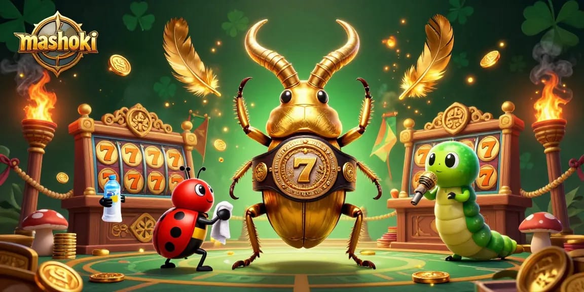 Experience high-stakes excitement with mashoki's vibrant casino showdown featuring lucky 7s and golden tokens.
