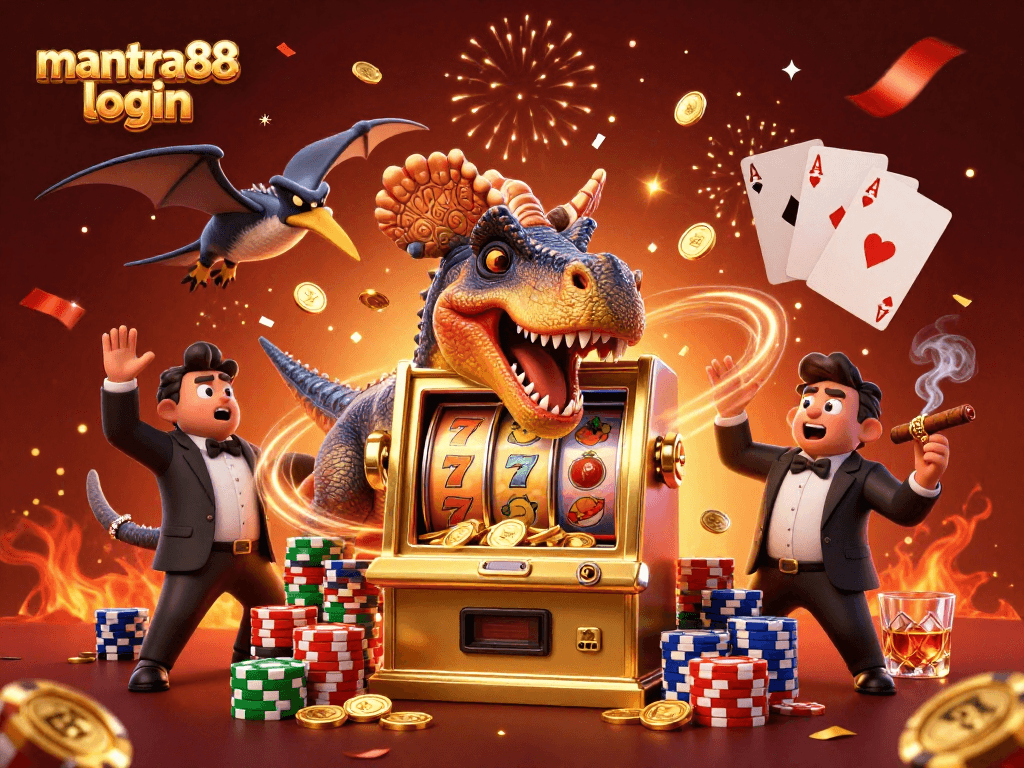 Engage with mantra88 login as a pachycephalosaurus wins jackpots at a dynamic casino scene.