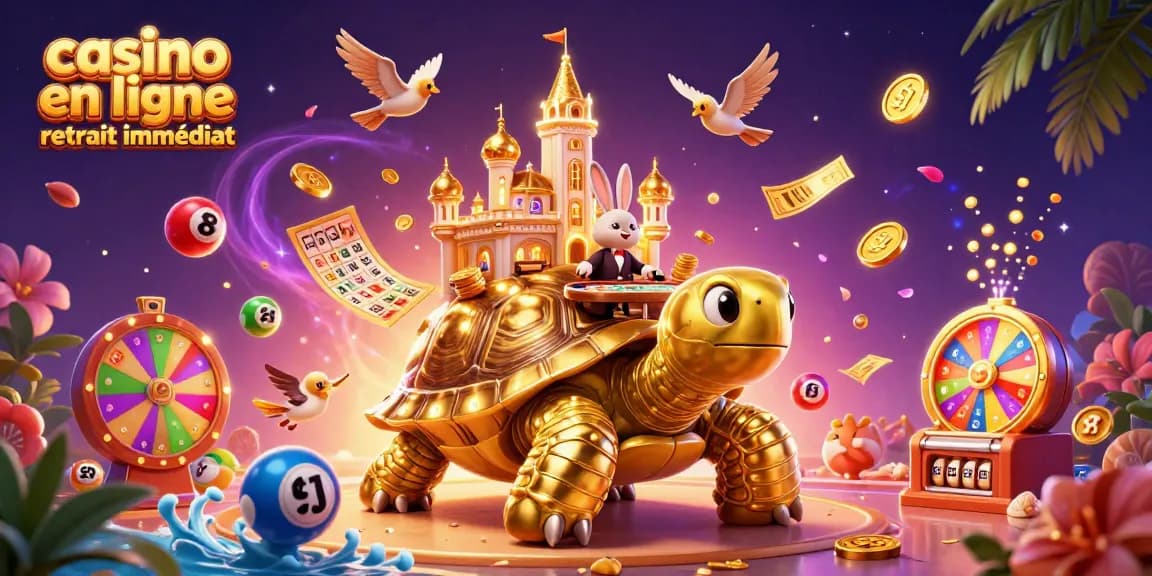 Profitez de l'expérience casino en ligne retrait immédiat avec des éléments de loterie animés.