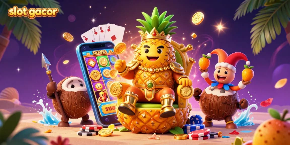 Experience slot gacor thrills with vibrant characters in a rich casino scene.