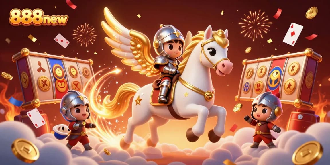 Experience thrilling wins at 888new with a dazzling 3D casino scene featuring extravagant slots and stunning gold coin explosions.