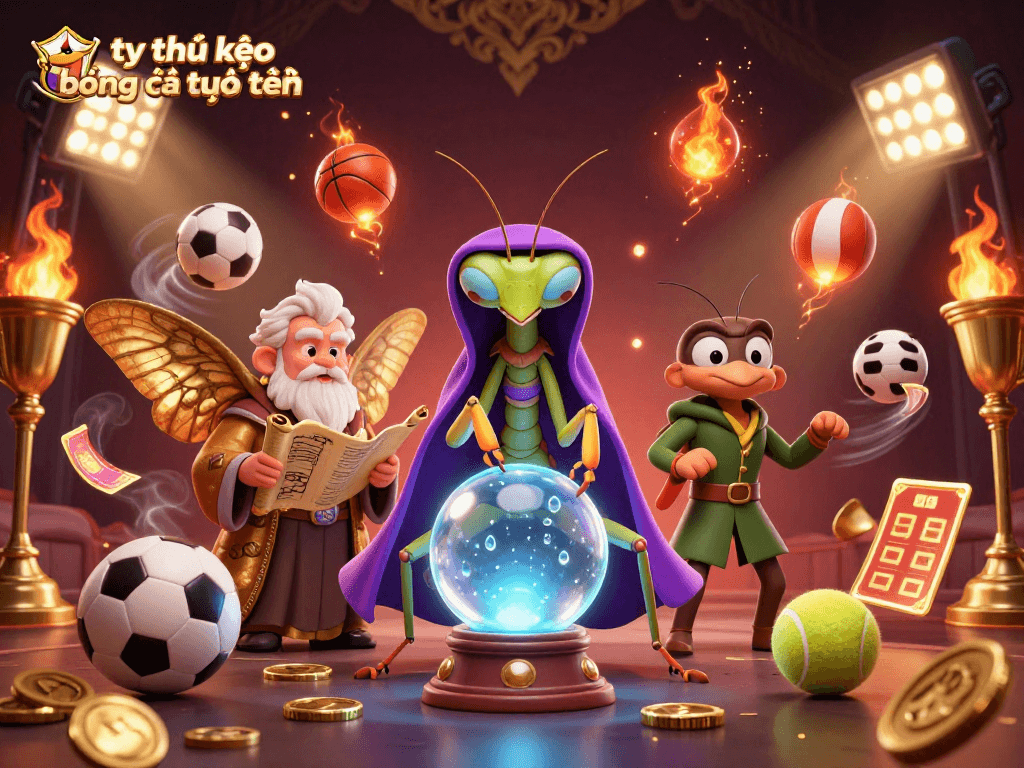 Engage in tỷ lệ kèo bóng đá trực tuyến with dynamic betting action illustrated by vibrant sports elements.
