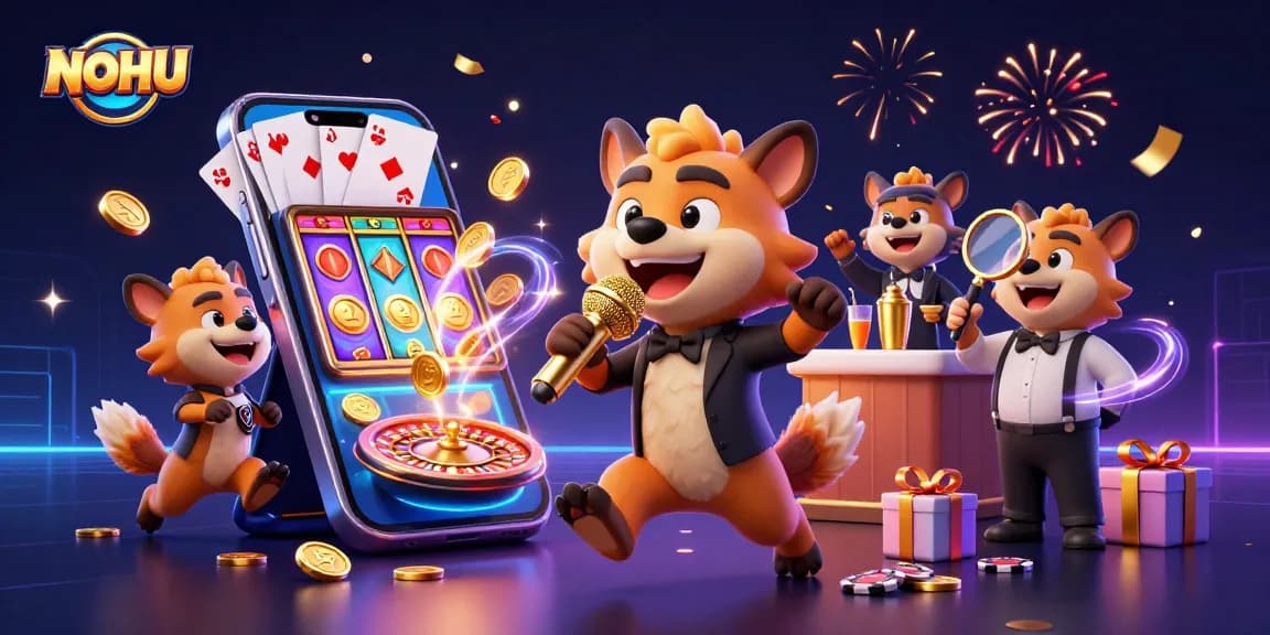 Experience thrilling NOHU casino adventures with hyenas in a vibrant comedy club atmosphere