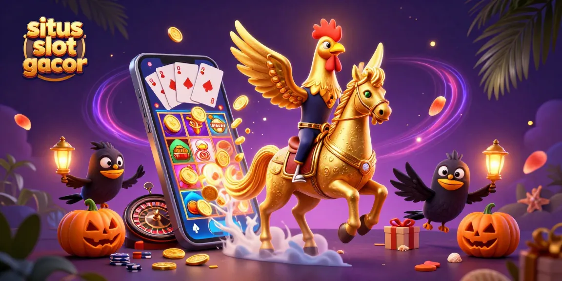 Putar slot gacor di kasino virtual dengan karakter unik dalam ilustrasi malam