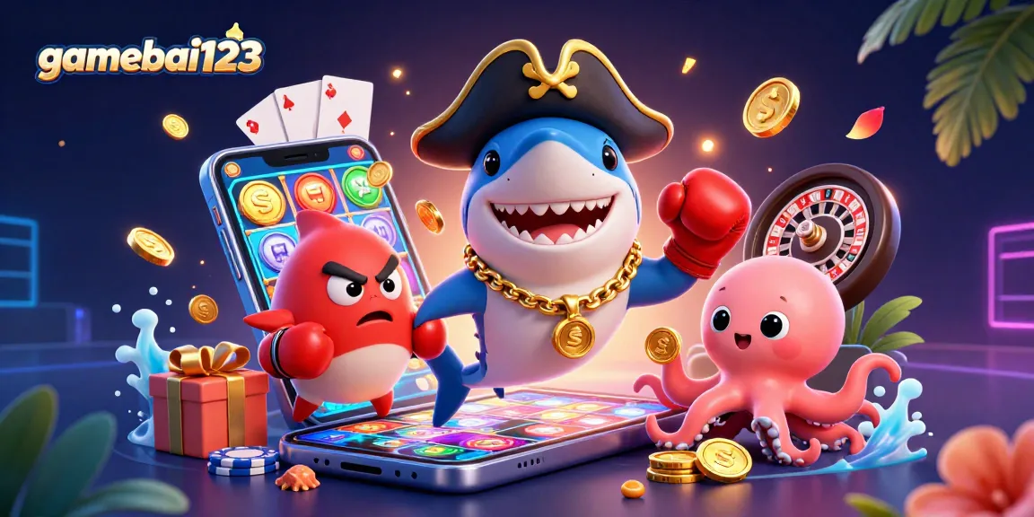 Engage in thrilling gameplay at gamebai123 with colorful casino characters and dynamic gaming elements.