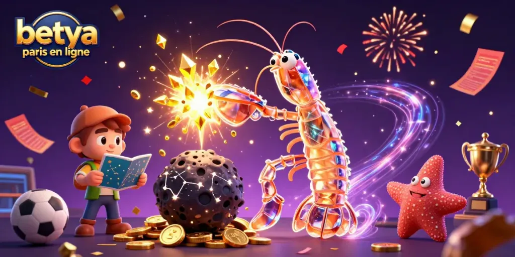 Betya paris en ligne showcases a vibrant sports betting scene with dynamic characters and colorful elements.