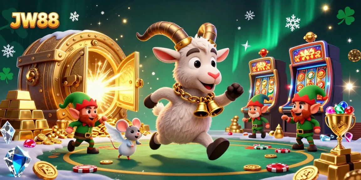Engage with JW88's vibrant casino world, featuring festive elements and thrilling gaming action.