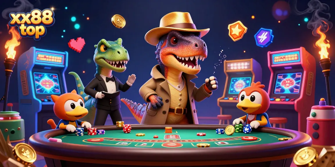 Experience thrilling action at the xx88 top blackjack table with dynamic 3D characters.