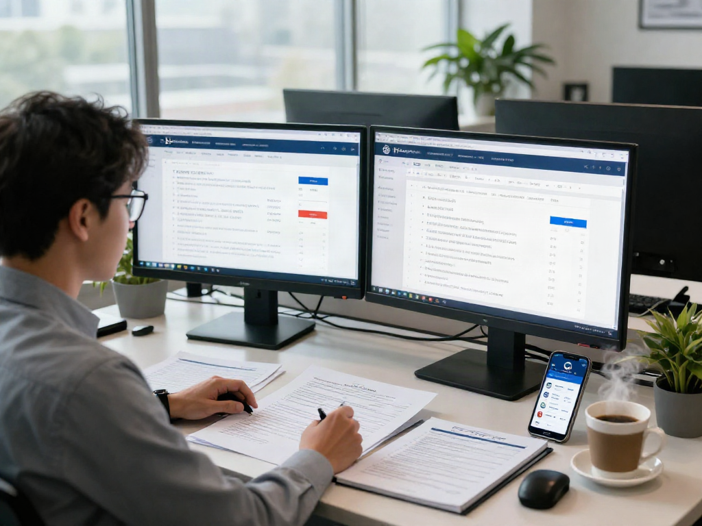 Expert analysis of 먹튀스팟 검증사이트 in a modern office environment, showcasing gambling safety and verification.
