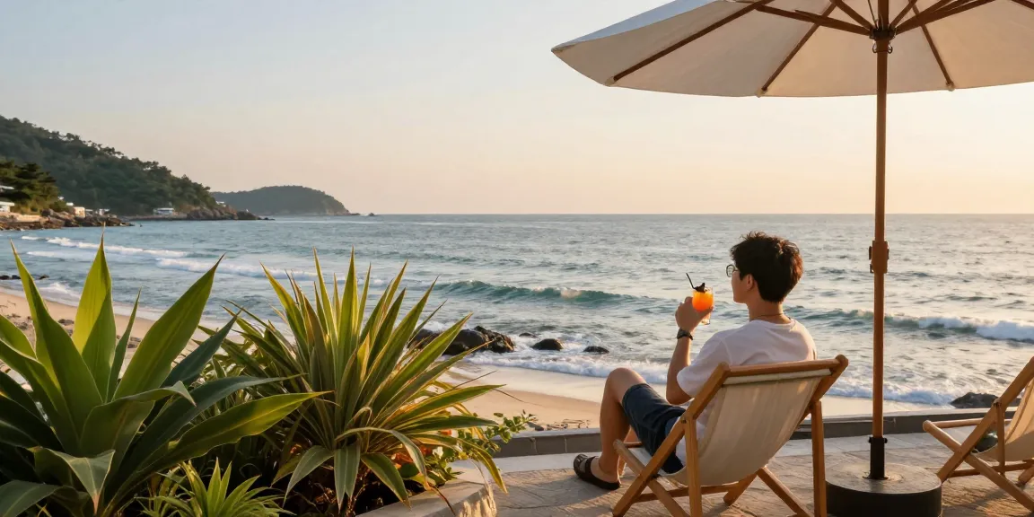 Experience relaxation at 여수오피 with stunning ocean views and tranquil atmosphere.