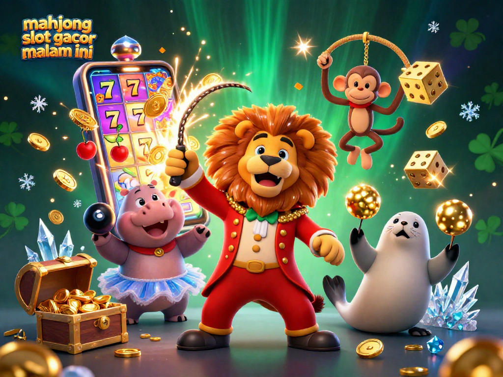 Spin the mahjong slot gacor malam ini with festive casino characters and dazzling effects.