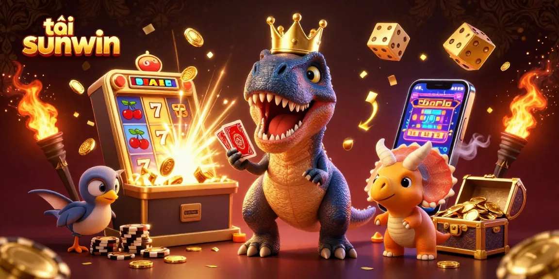 Engage with tải sunwin through vibrant casino action featuring T-Rex and friends
