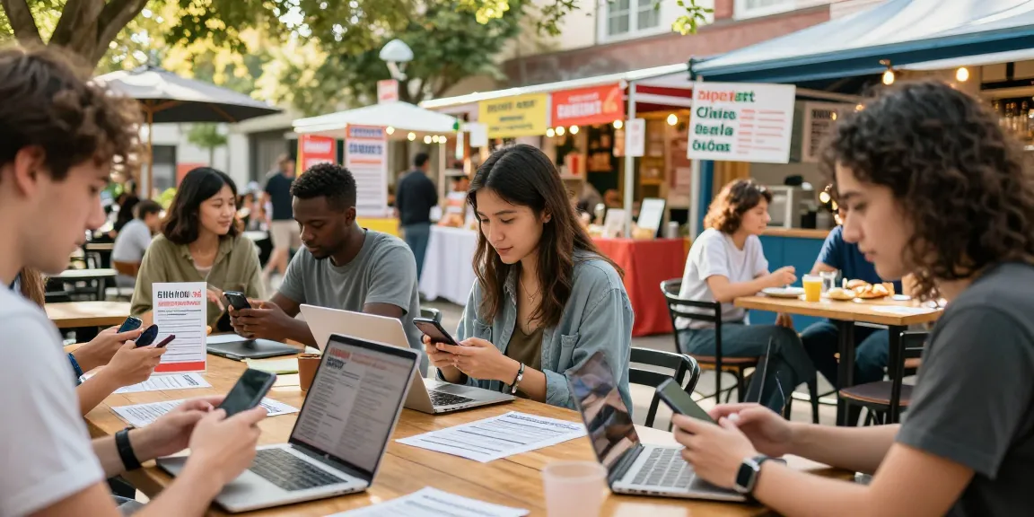 People engaging in the bedpersonal classifieds marketplace, browsing and posting services.