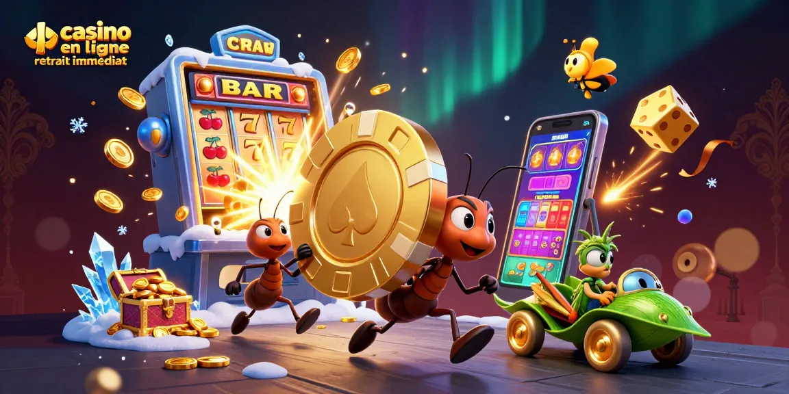 Jouer dans un casino en ligne retrait immédiat avec une équipe d'ants et des jeux dynamiques
