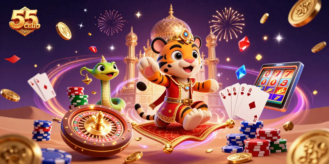 Experience thrilling adventures at 55club with magical casino characters and dynamic game elements.