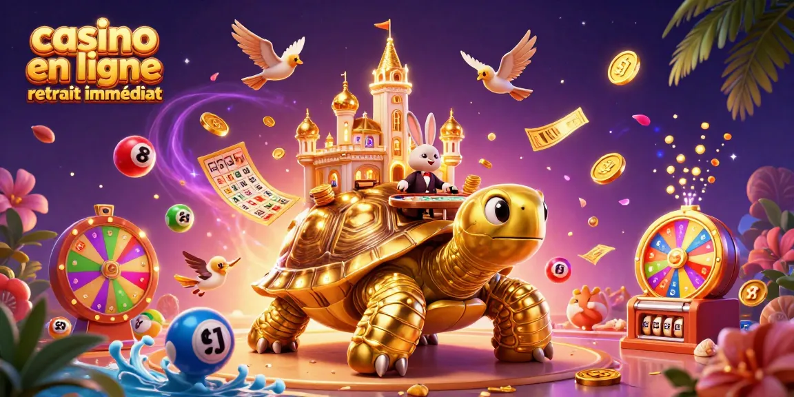 Profitez de l'expérience casino en ligne retrait immédiat avec des éléments de loterie animés.