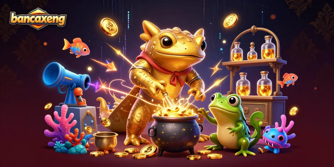 Experience the vibrant action of bancaxeng with lively fish shooting gameplay, underwater treasures, and engaging characters.