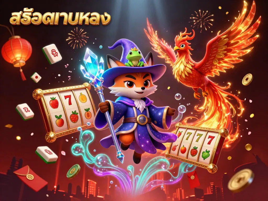 Engage in สล็อตเว็บตรง excitement with a mystical wizard, phoenix, and dynamic gaming elements.
