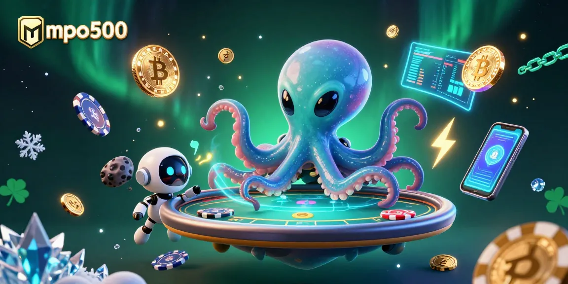 Experience the thrill of mpo500 poker with a vibrant alien octopus and exciting crypto coins!