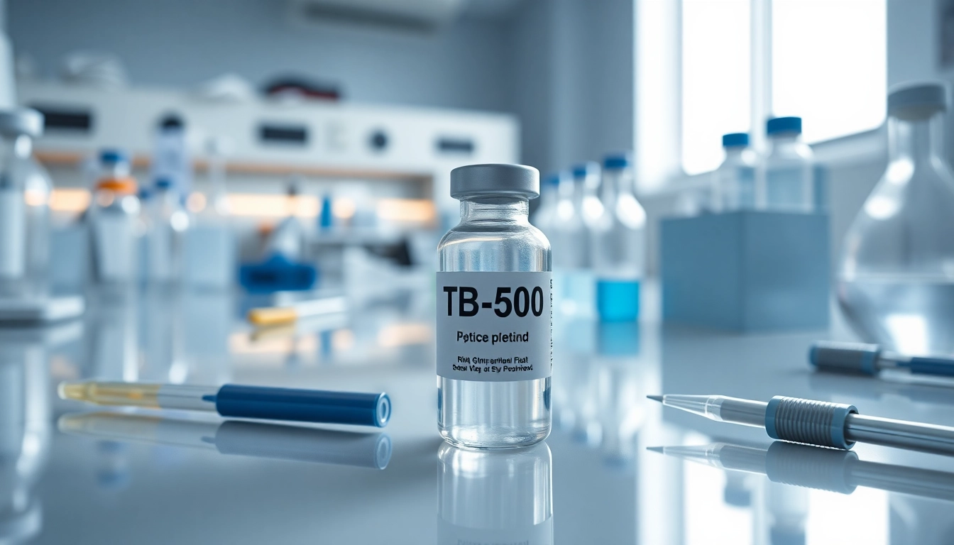 Learn how much is a tb peptide with a close-up view of a TB-500 vial in a lab.
