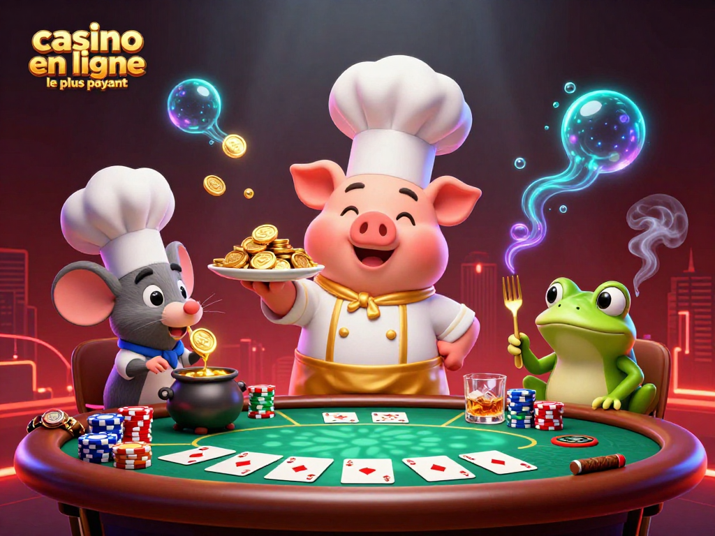 Visualisez le casino en ligne le plus payant avec des personnages animés sur un fond captivant.