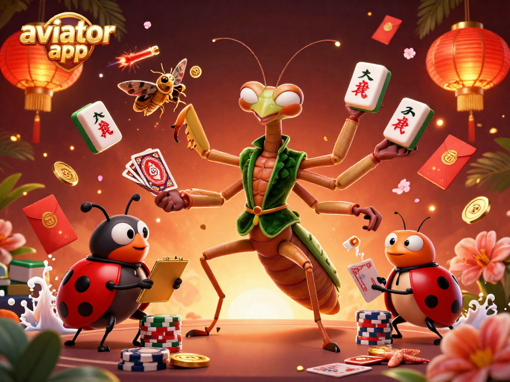 Play the aviator app and win with engaging characters in a vibrant casino scene.