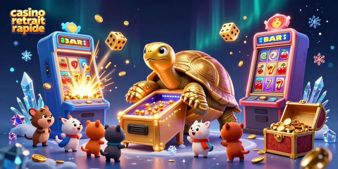 Gagnez rapidement avec un casino retrait rapide, où des tortues géantes jouent dans un univers de jeux éclatants.