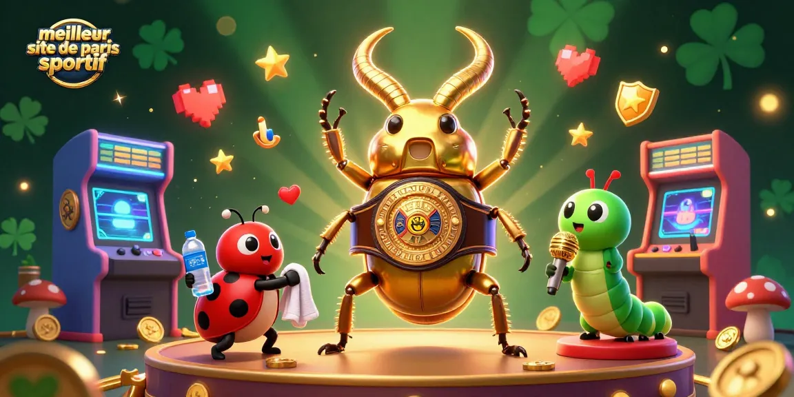 Pariez sur le meilleur site de paris sportif avec une scène animée de jeux et personnages colorés.