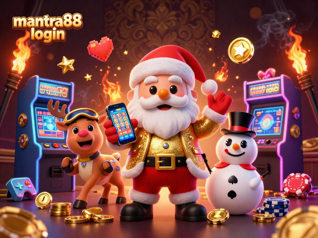 Join the excitement at mantra88 login with Santa and friends as they celebrate jackpots in a vibrant casino