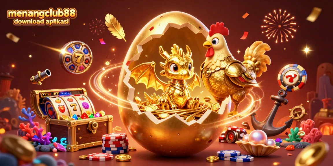 Join the excitement with menangclub88 download aplikasi, showcasing an epic golden dragon and dynamic casino elements!