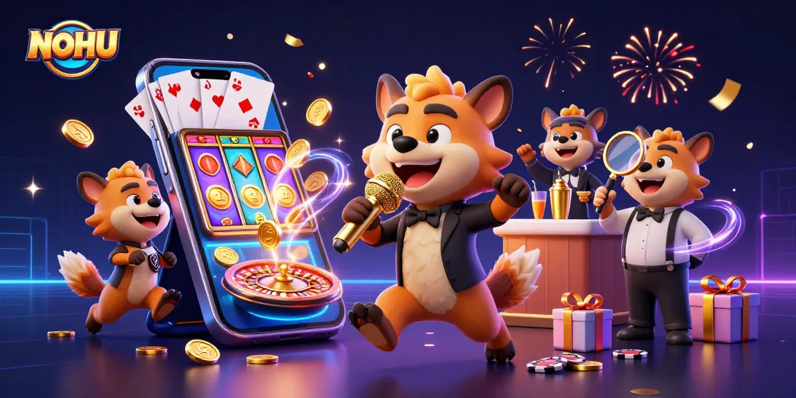 Experience thrilling NOHU casino adventures with hyenas in a vibrant comedy club atmosphere